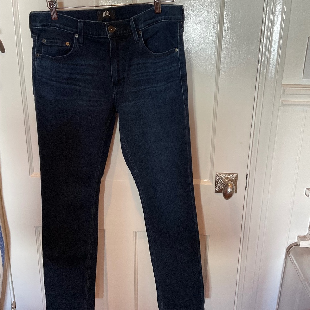 Mens Paige jeans 32” waist, 30” inseam Lennox ( slim fit) color, Arthing